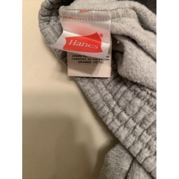 Hanes Boys Jogger Pants Elastic Waist Pockets Size L 10-12 Gray - Picture 2 of 12